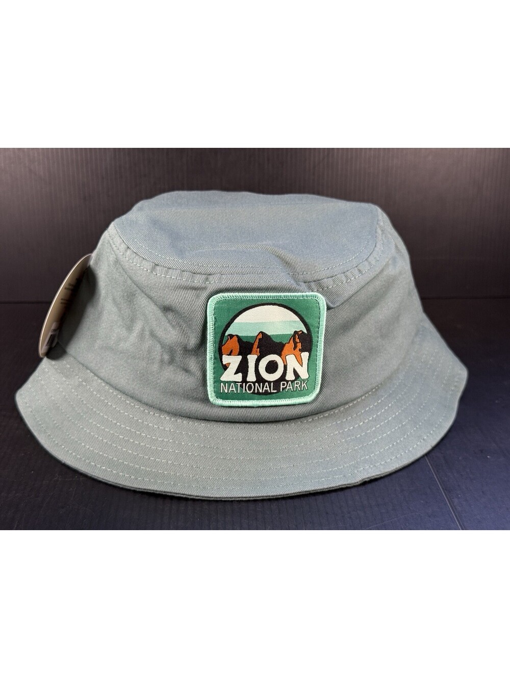 New With Tags Zion National Park Bucket Hat Cap Green Utah Patch